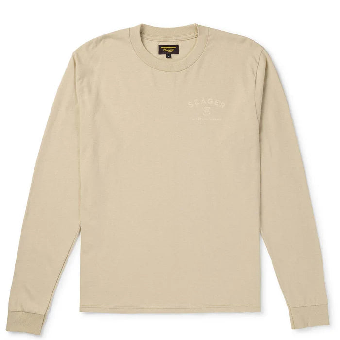 Cream Branded Long Sleeve Tee