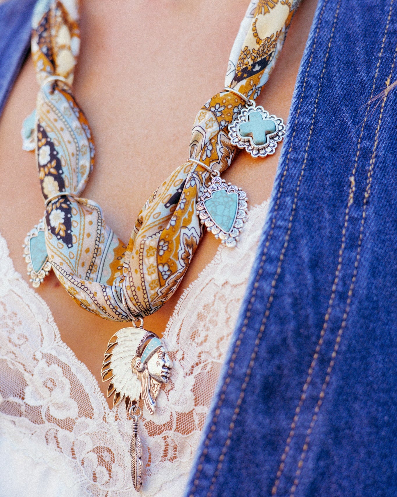 Scarf Charm Necklace