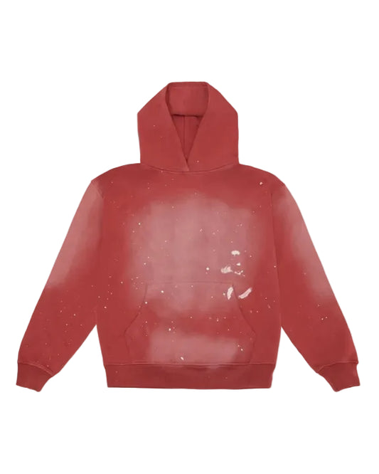 Vintage Paint Hoodie – Faded Red