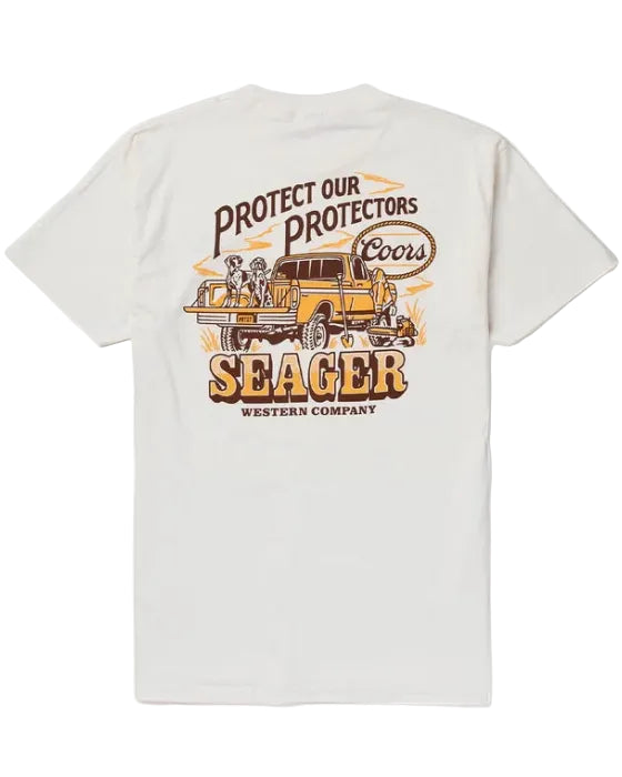 Seager x Coors Banquet Brush Truck Tee – Vintage White