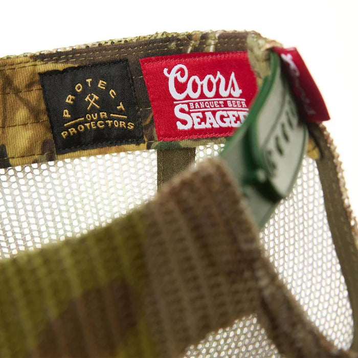 Camo Seager x Coors Banquet Helo Trucker Snapback