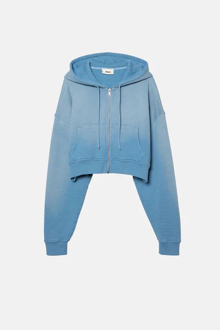 Babydoll Crop Zip Hoodie