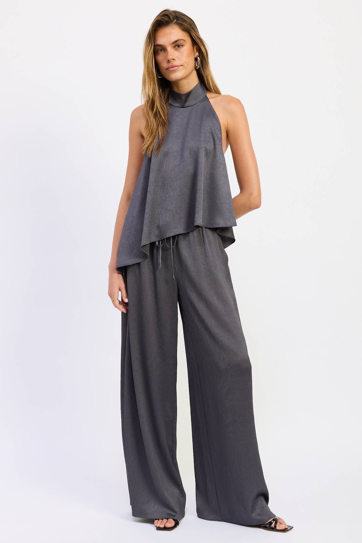 SATIN DRAWSTRING PANTS