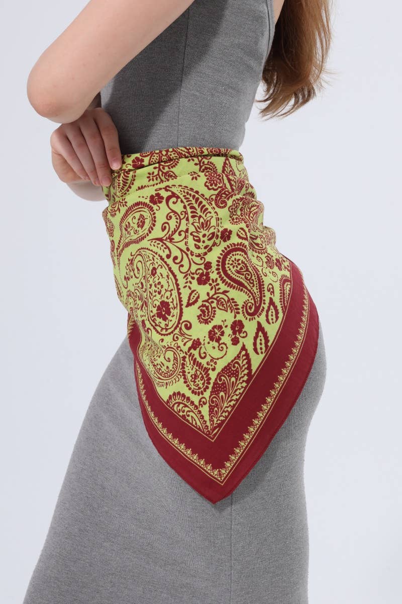 Paisley Print Multi‑wear Bandana Scarf