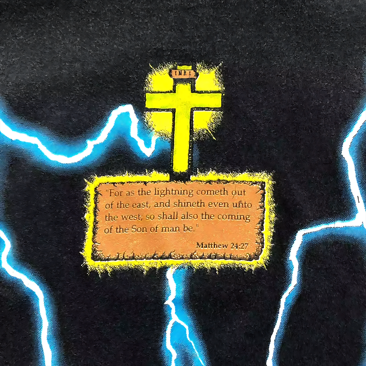 Matthew 24:27 Vintage Washed Black T-Shirt