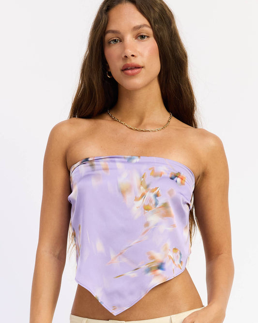 Silky Scarf Top with Back Tie