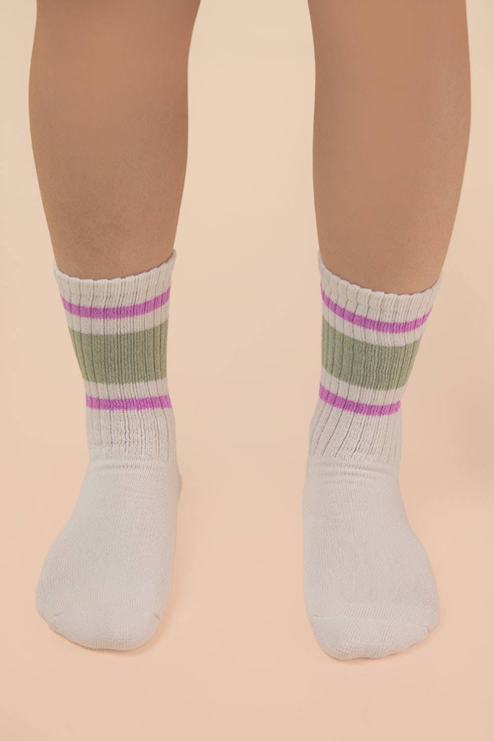 SC10045C - Color Block Crew Socks