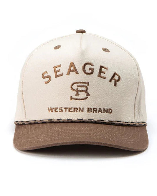 Cream & Brown Branded Snapback Hat