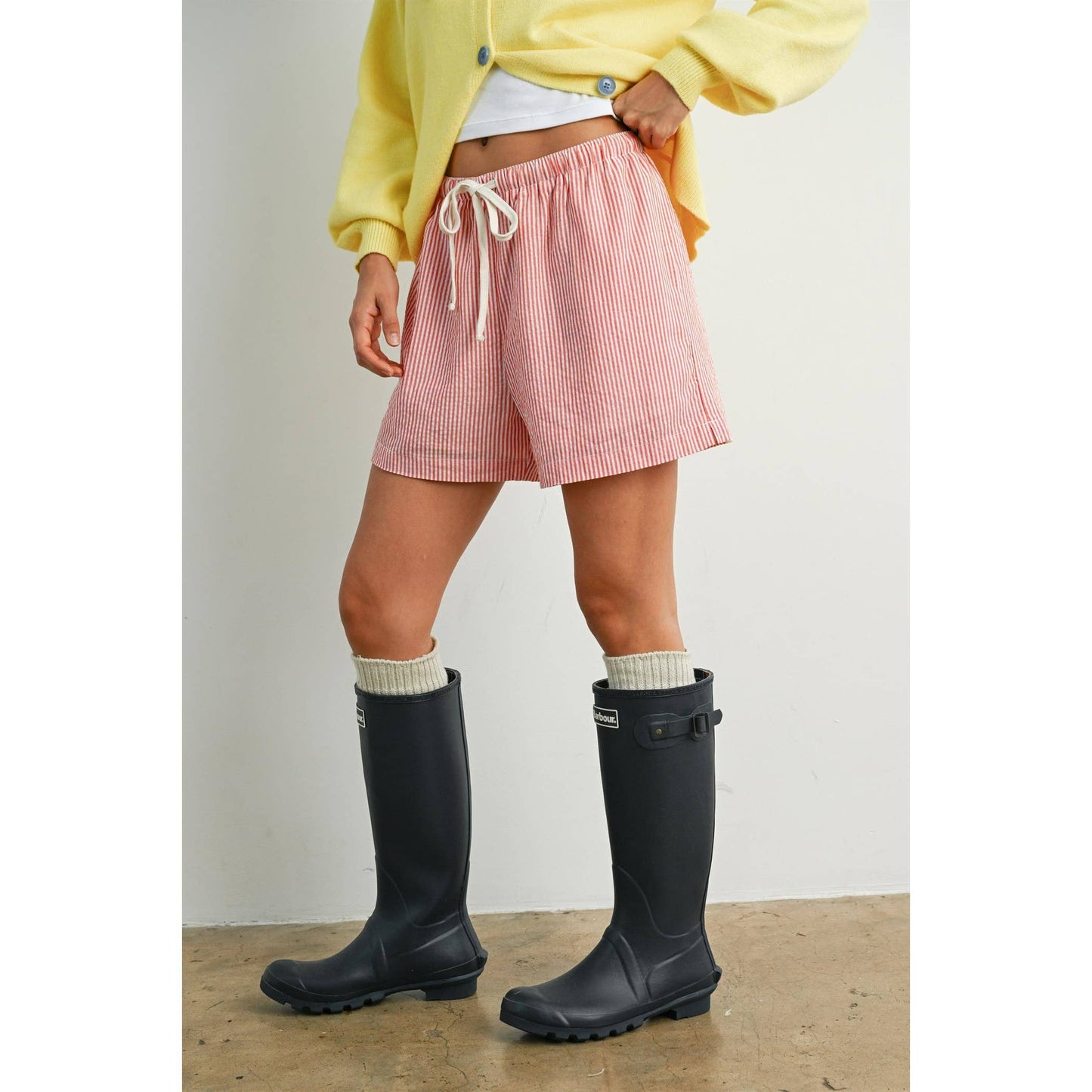 Casual Striped Drawstring Shorts - BMP7940