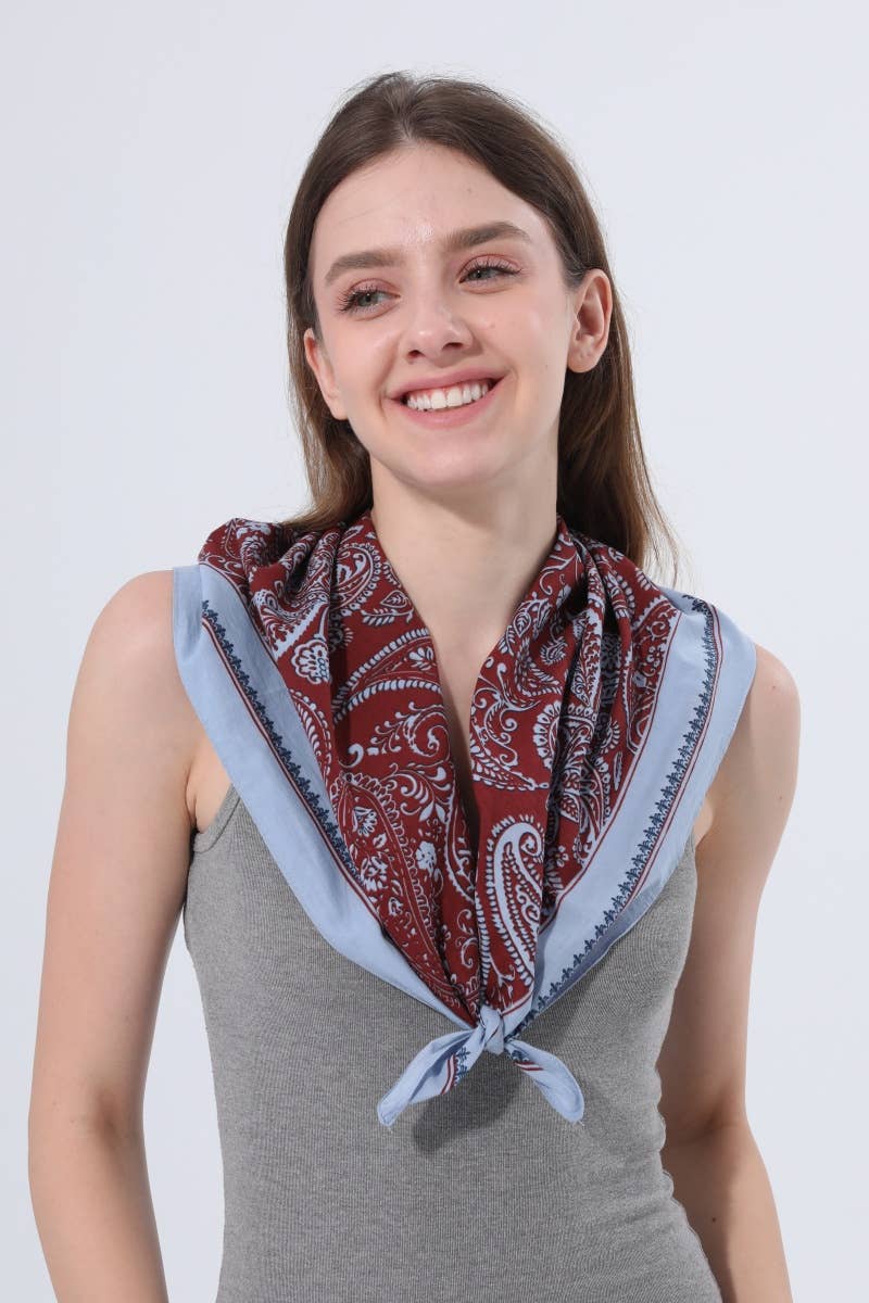 Paisley Print Multi‑wear Bandana Scarf