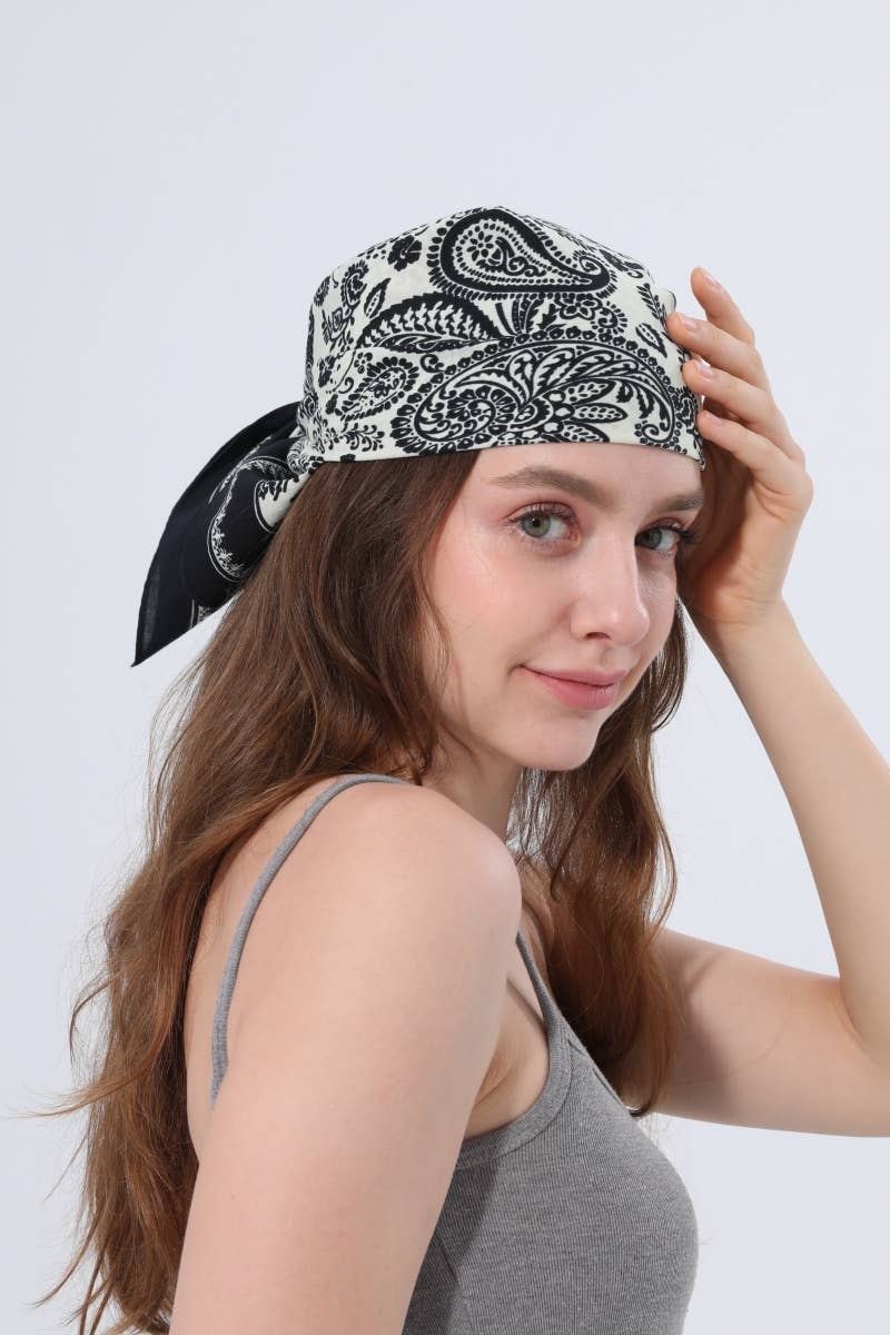 Paisley Print Multi‑wear Bandana Scarf