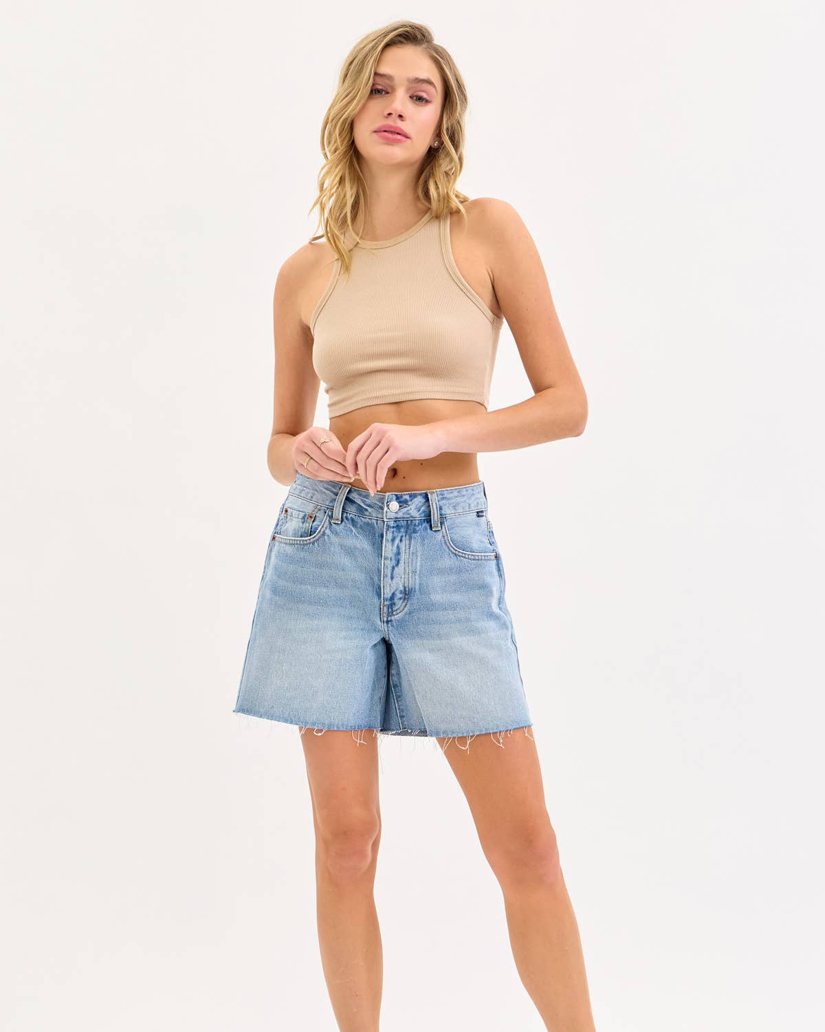 High Rise Mid-Thigh Shorts