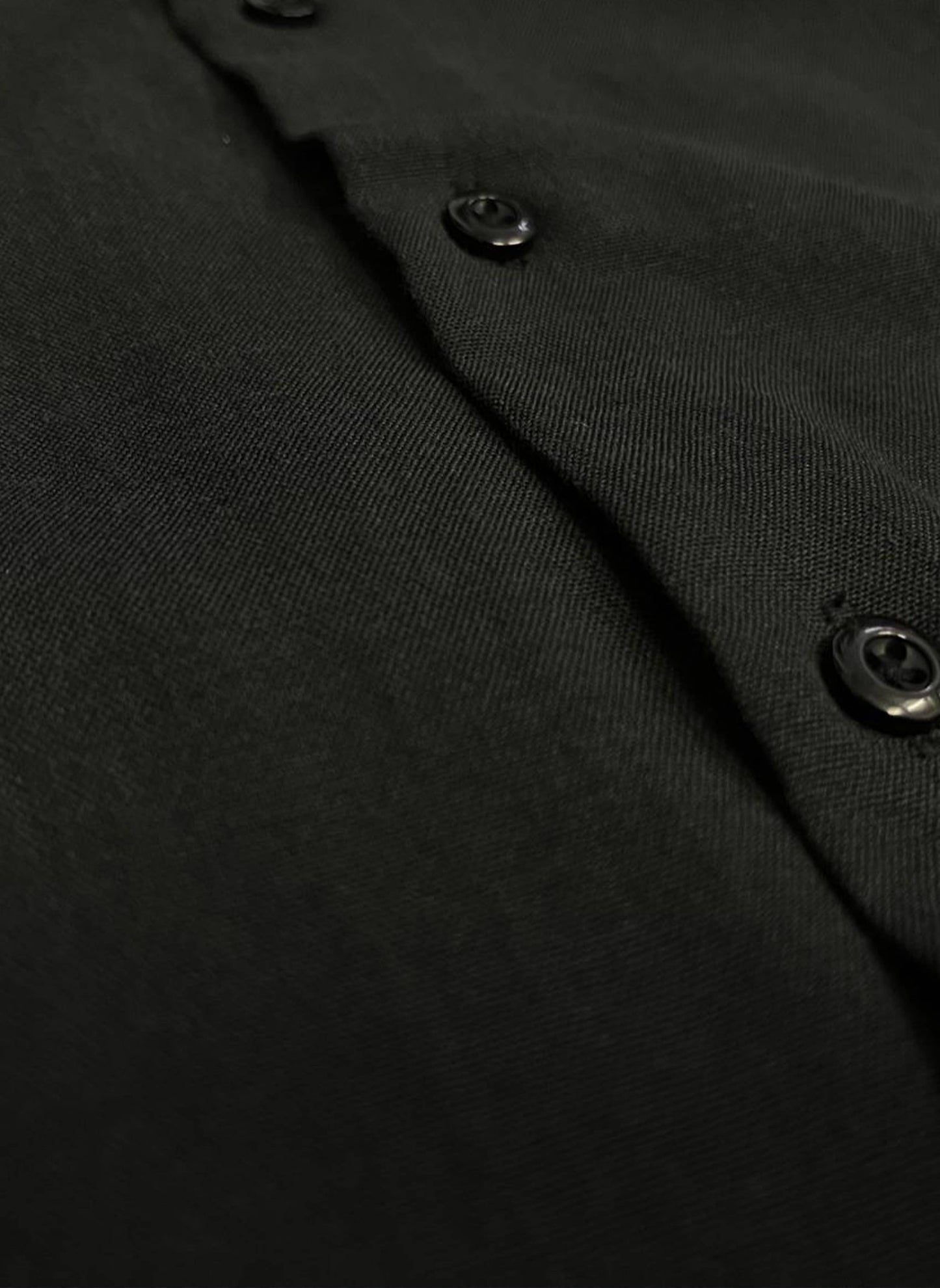 Chambray Boxy Fit Shirt (Charcoal Black)