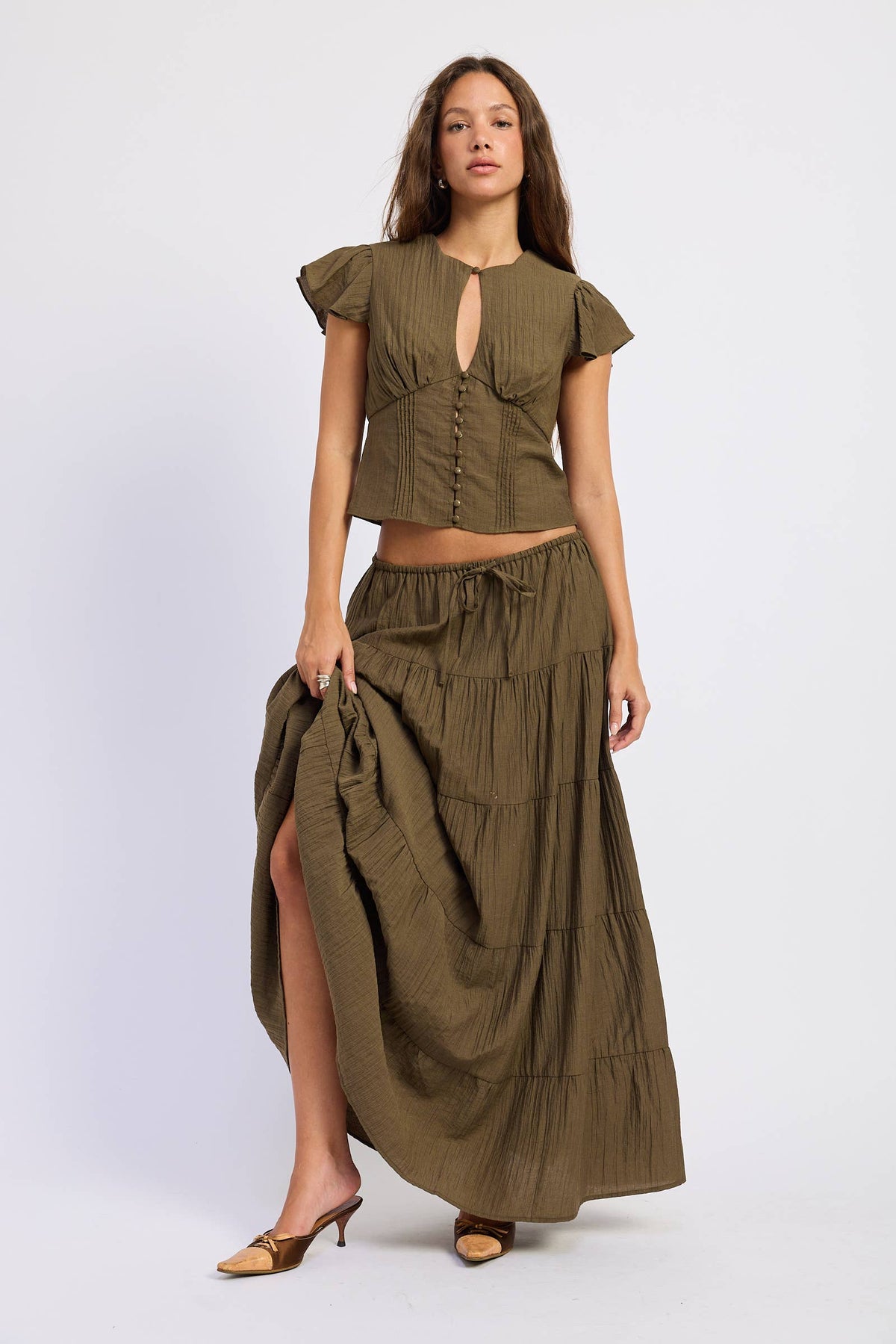 Tiered Maxi Skirt