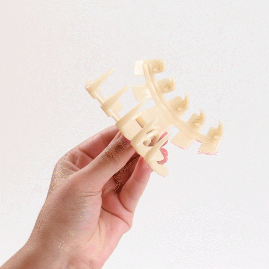 Almond Beige Classic Hair Clip | Large