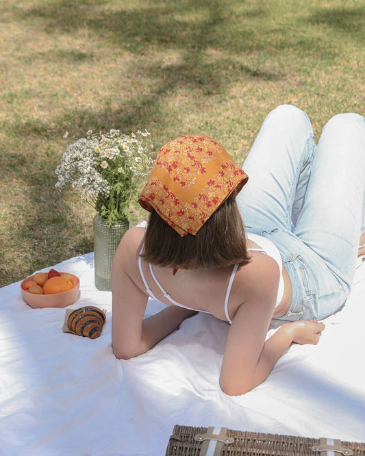 Vintage Floral Foliage Bandana