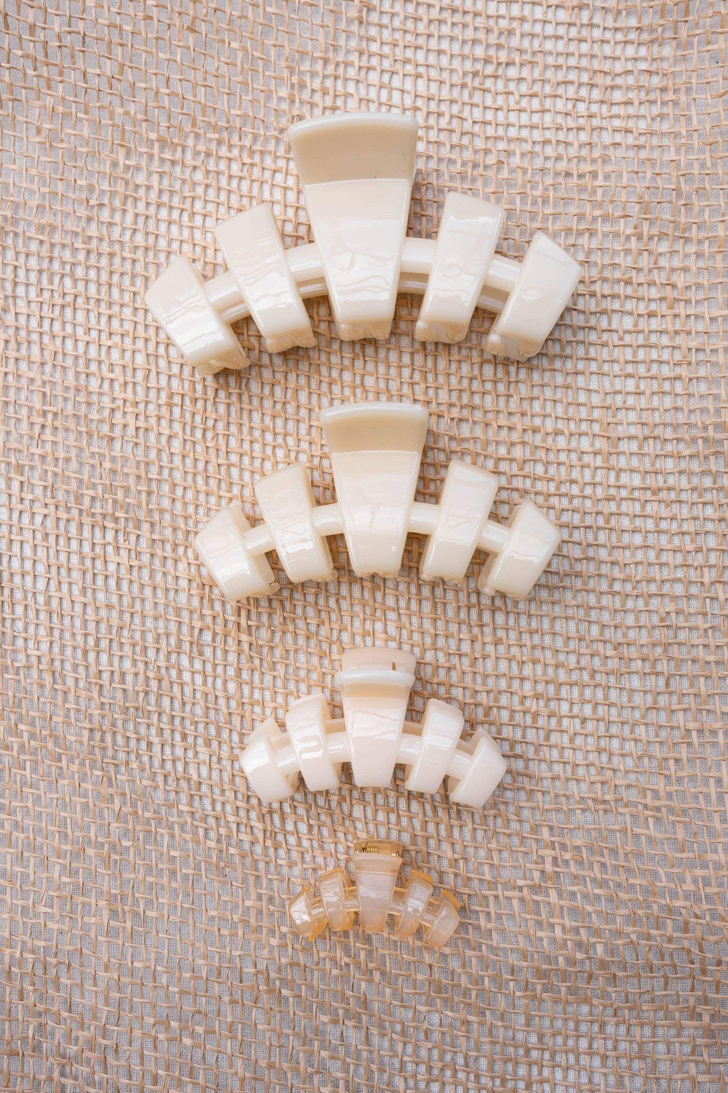 Almond Beige Classic Hair Clip | Tiny