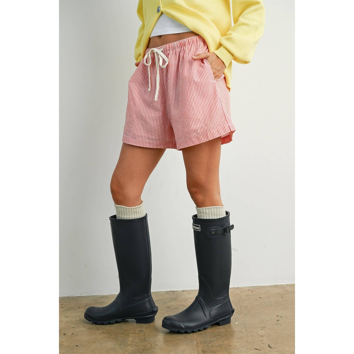 Casual Striped Drawstring Shorts - BMP7940