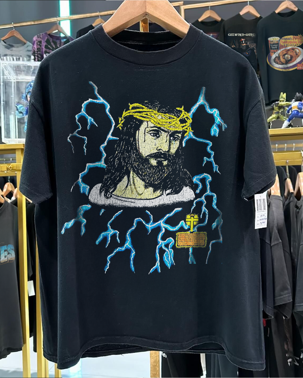 Matthew 24:27 Vintage Washed Black T-Shirt