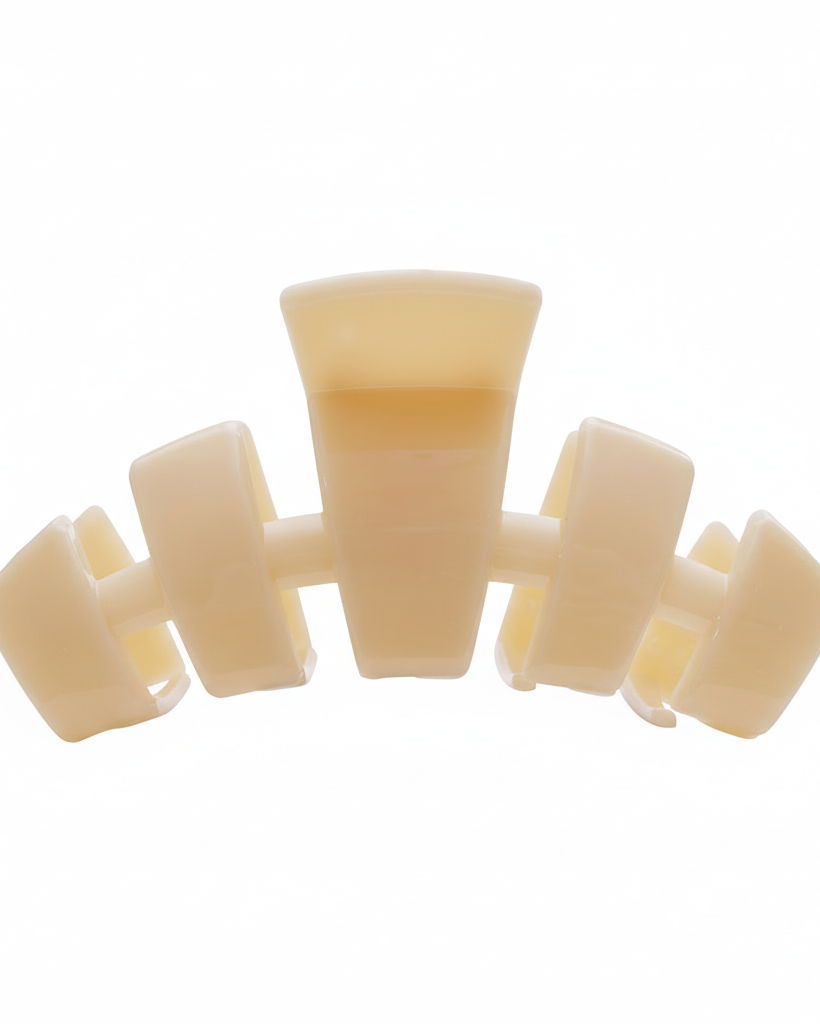 Almond Beige Classic Hair Clip | Large