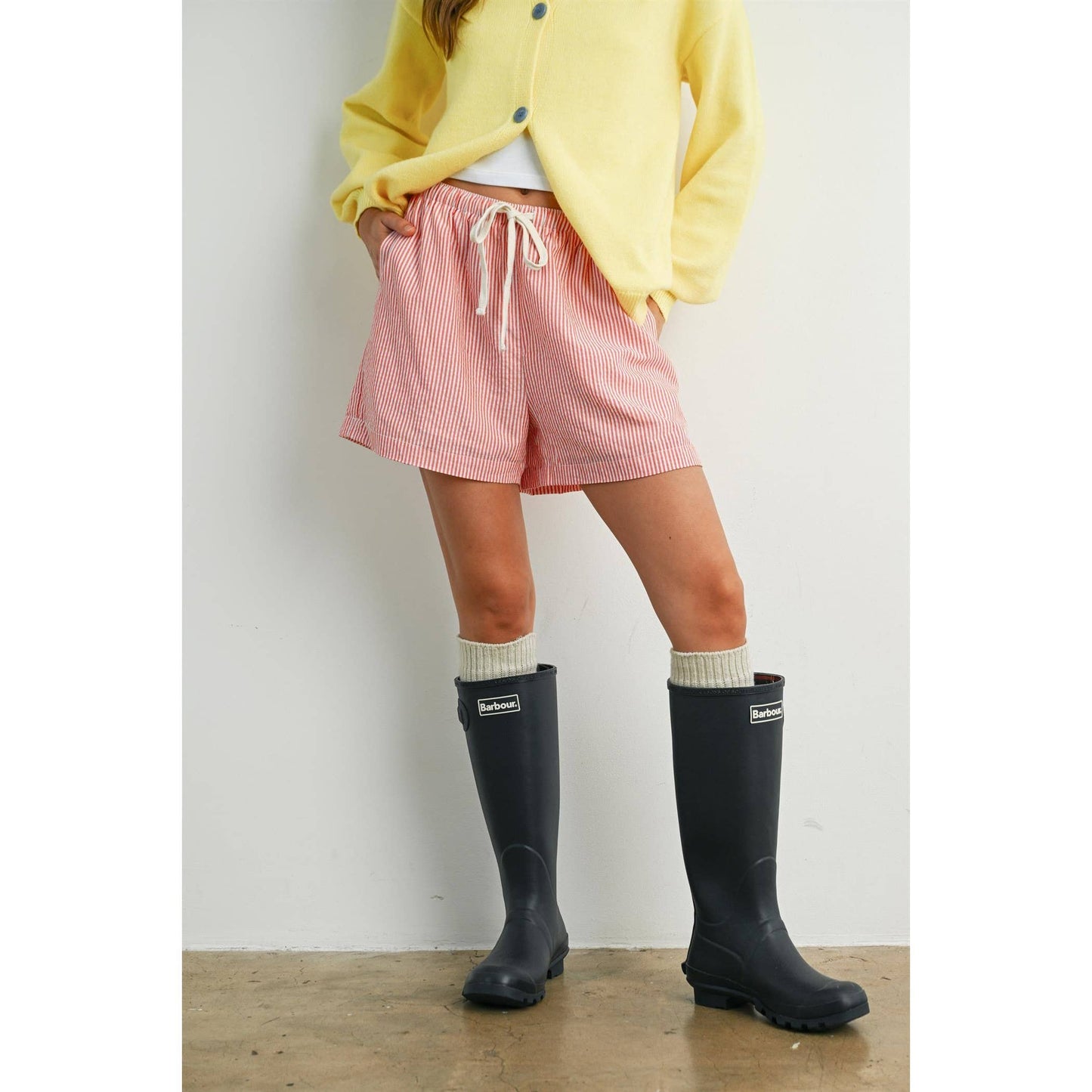 Casual Striped Drawstring Shorts - BMP7940