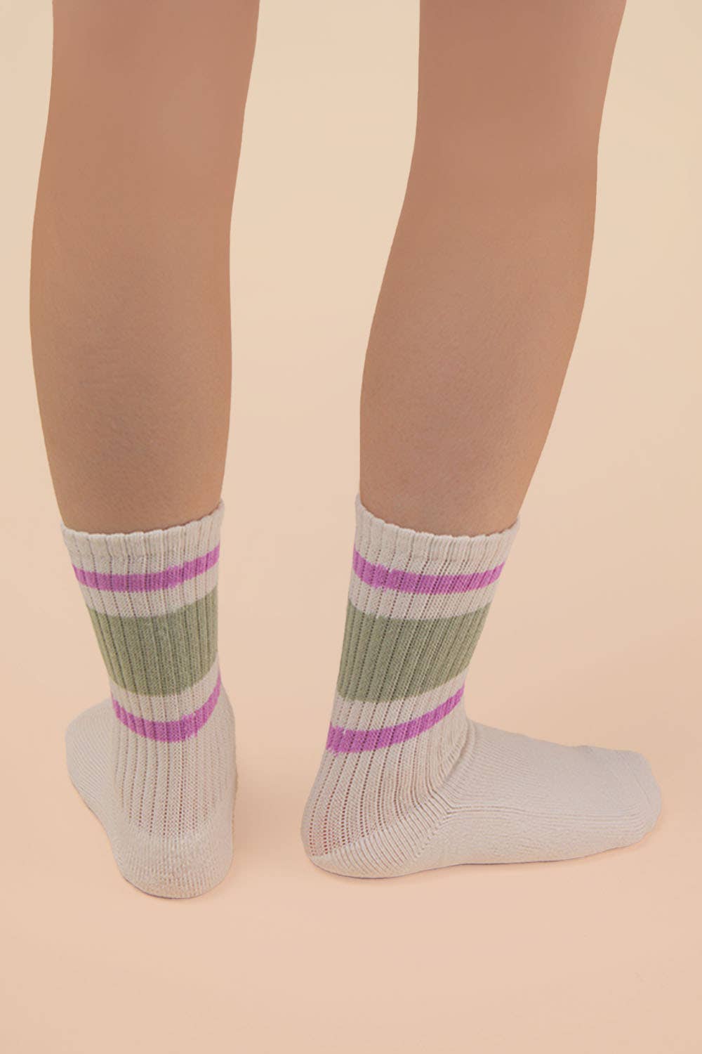 SC10045C - Color Block Crew Socks