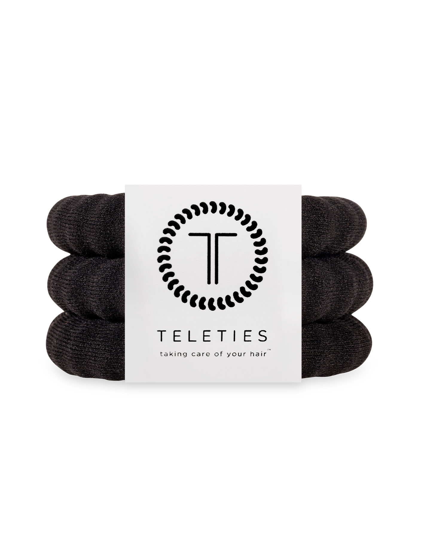 Jet Black Nylon Hair Ties | Large