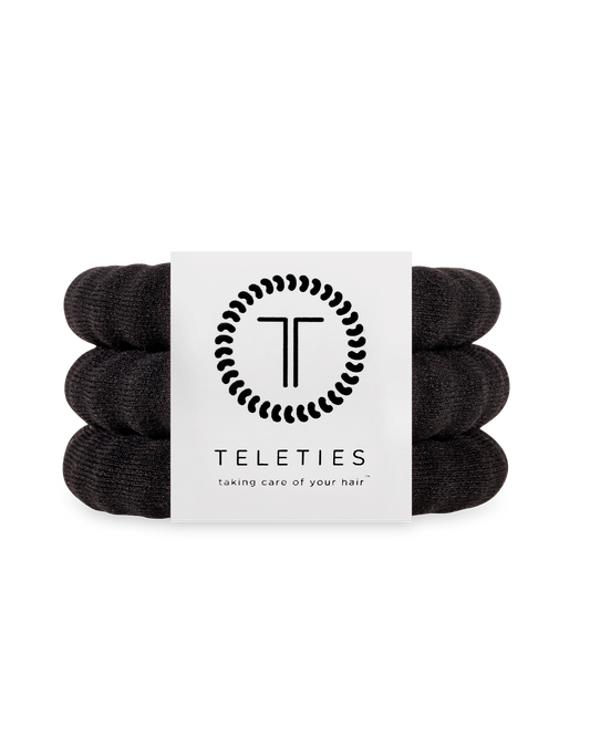 Jet Black Nylon Hair Ties | Large