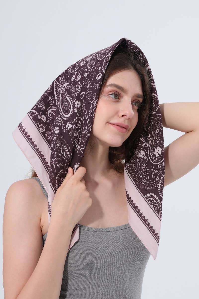 Paisley Print Multi‑wear Bandana Scarf