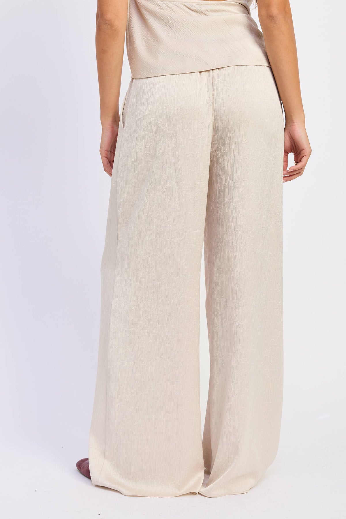 SATIN DRAWSTRING PANTS