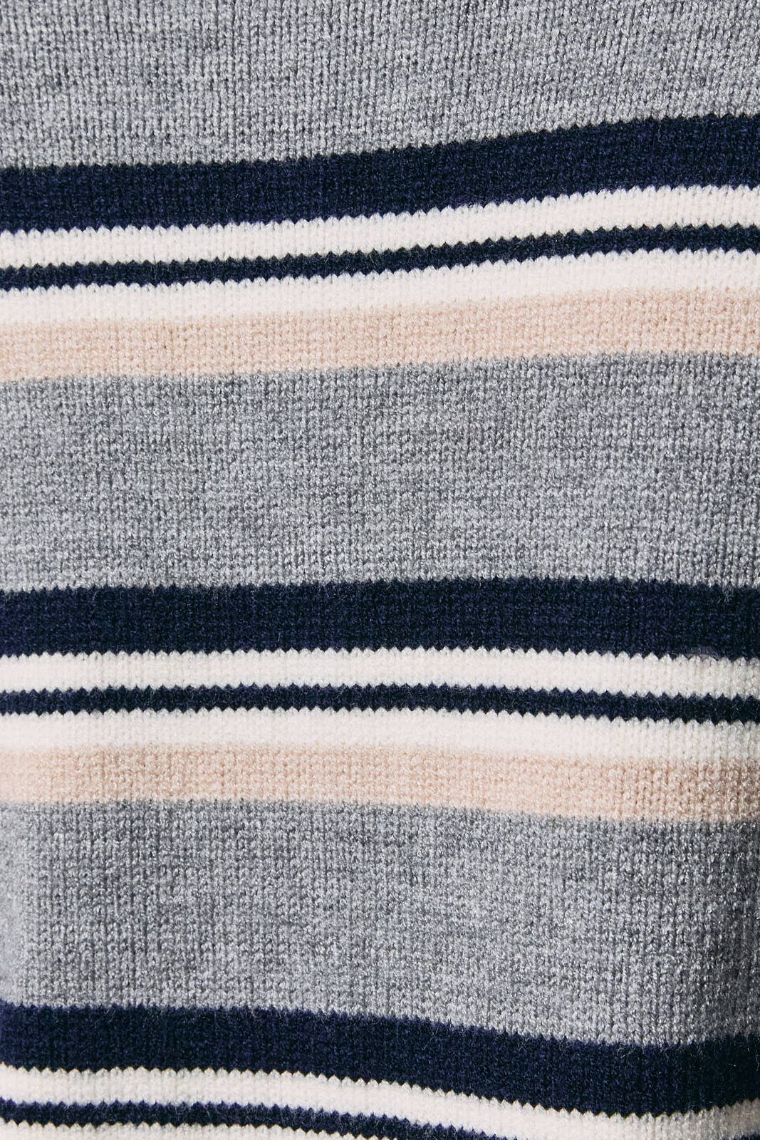 ROLL HEM BUTTONS DETAIL STRIPED CARDIGAN