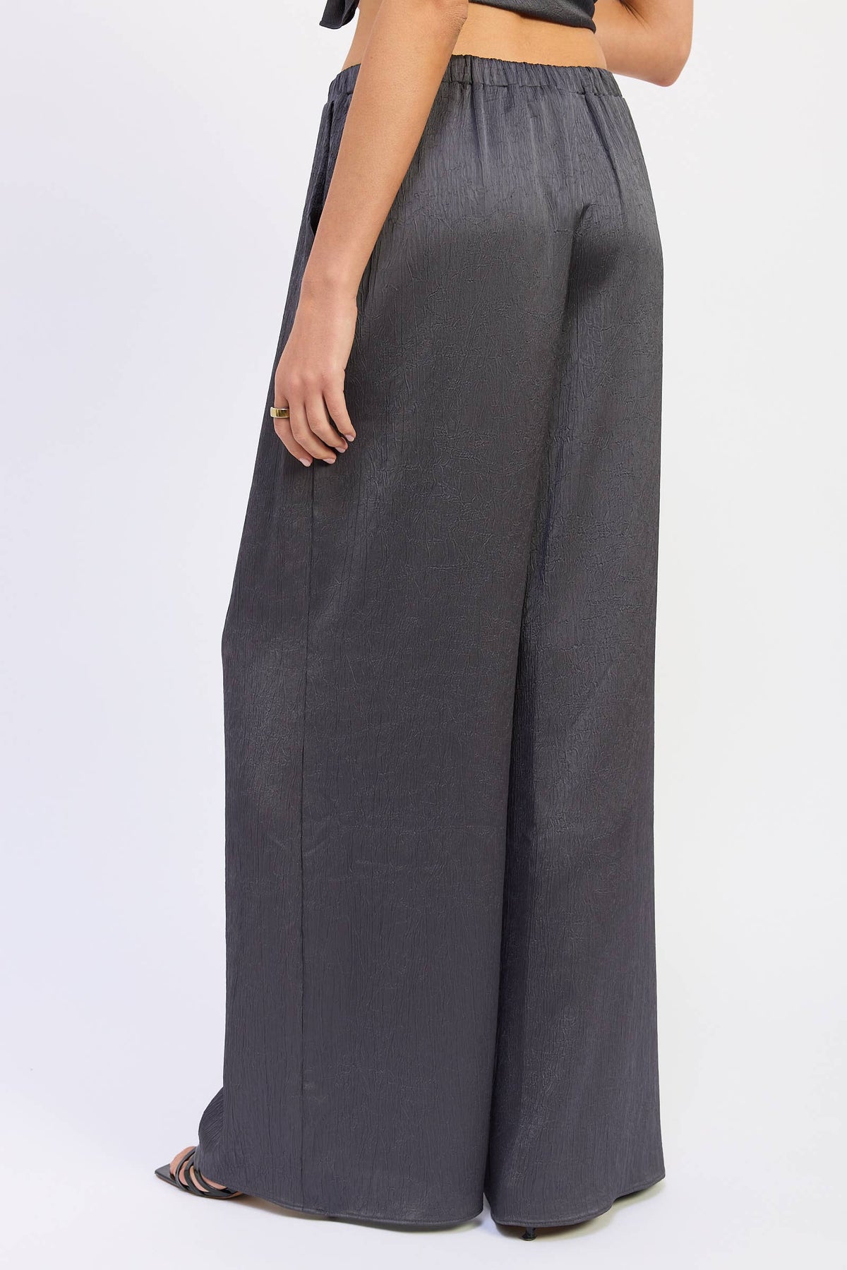 SATIN DRAWSTRING PANTS