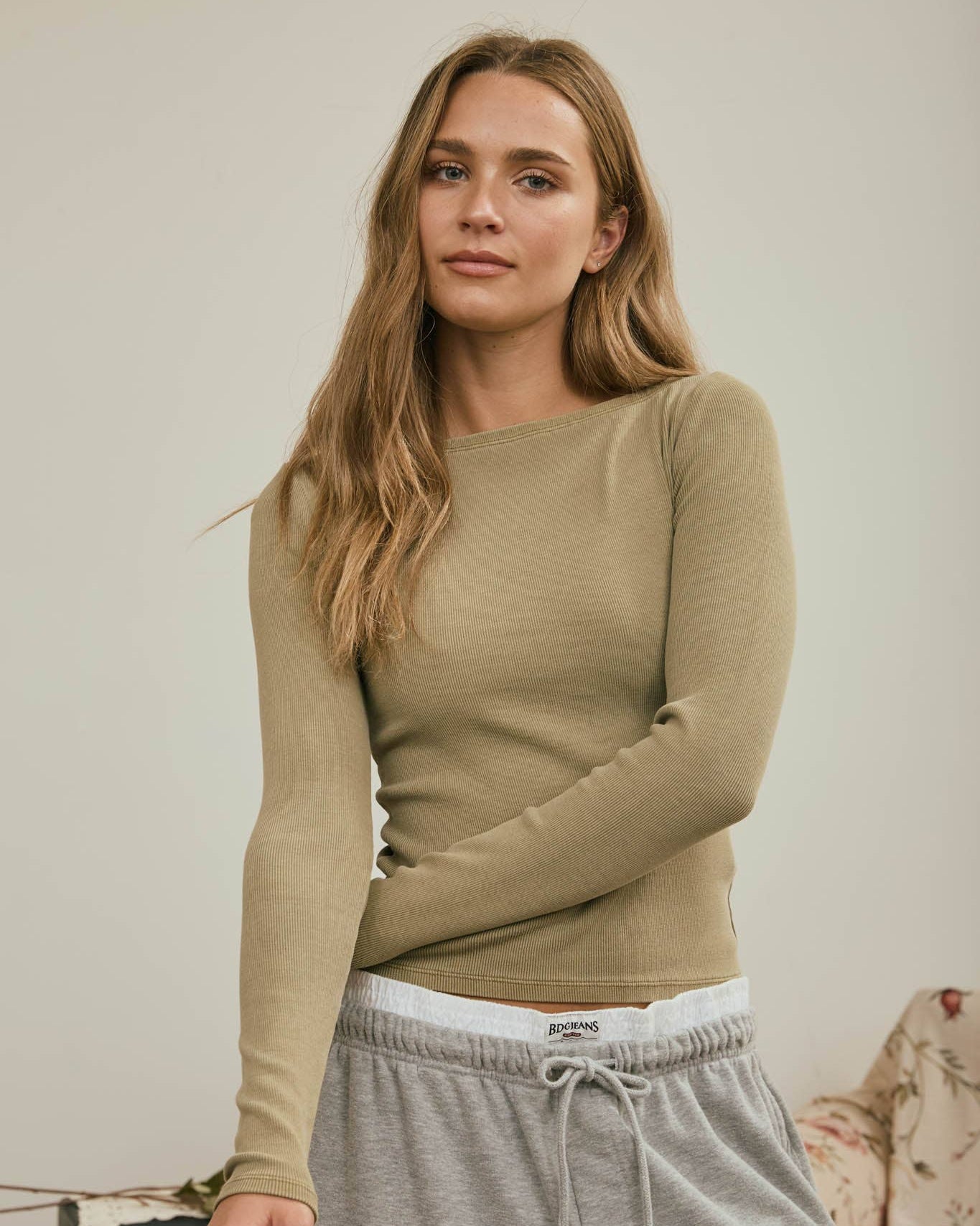 Boat Neck Knit Long sleeve