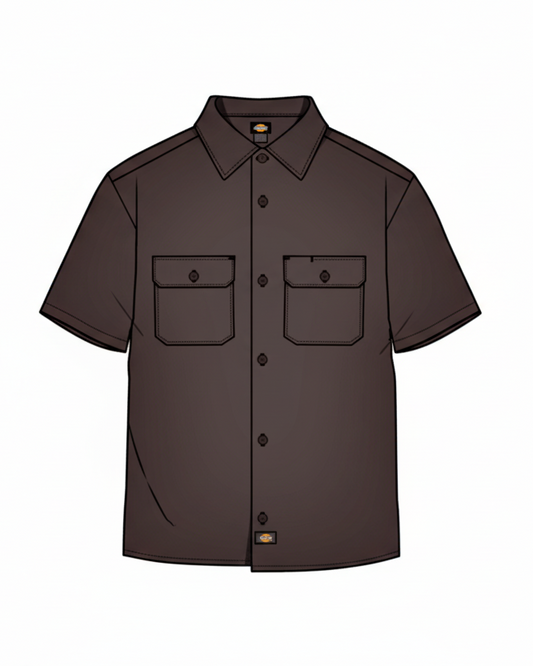 Dickies Worn-In Lightweight Solid Work Shirt – Dark Brown