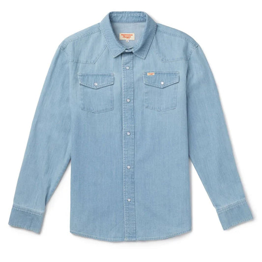 Reagan Pearl Snap Light Wash Indigo